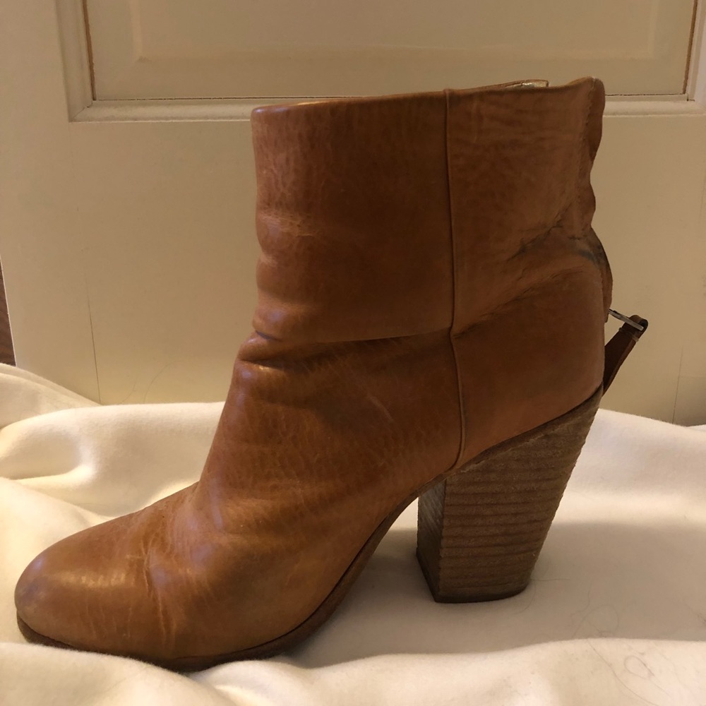 Tan Newbury Rag & Bone booties.